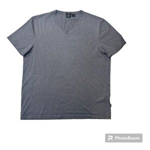 Boss Hugo Boss Slim Fit Mercerised gray 100% cotton V- neck Shirt.